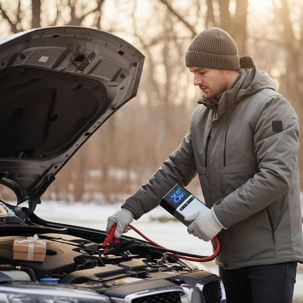 Kaasaskantav auto käivitusseade kompressoriga 12V 7500A
