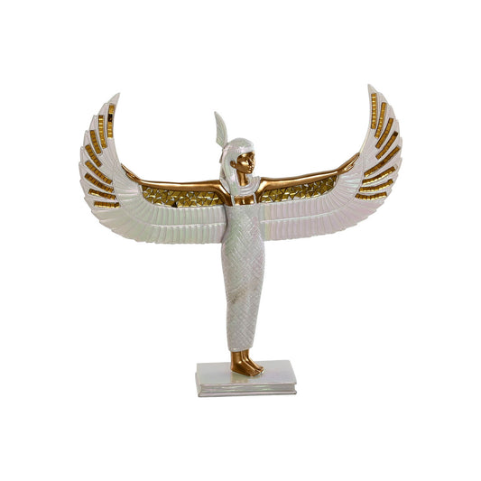 Home Esprit Decorative Figure Home Esprit White Golden Resin Oriental 34 X 6,5 X 33,5 Cm