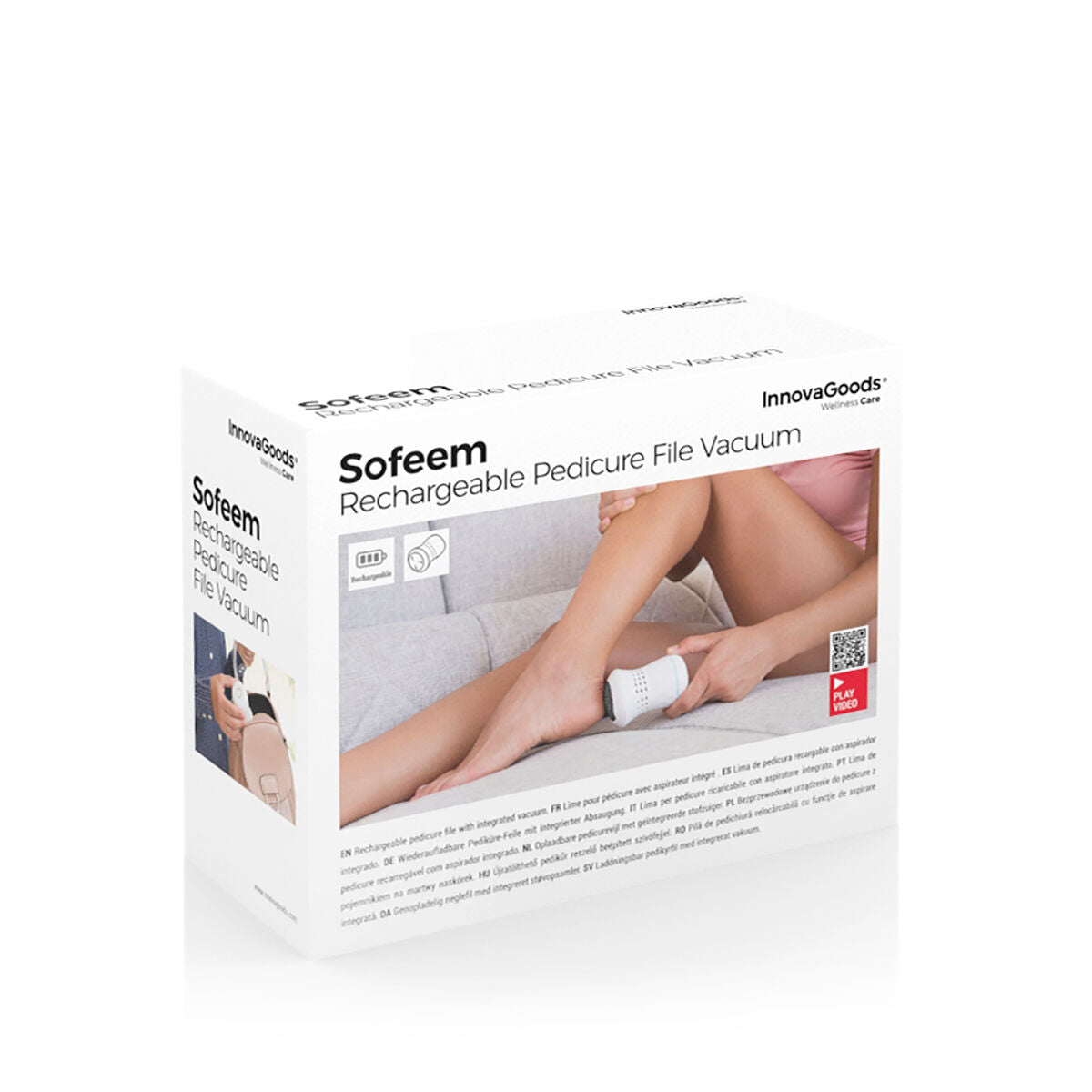 Innovagoods Rechargeable Pedicure File With Integrated Vacuum Sofeem Innovagoods
